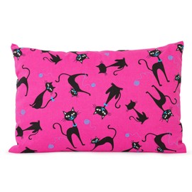 Lavender Blossom Scented Pillow 30 x 20 cm Cat Pink + Organic Lining 100% Pure Lavender + Organic Spelt Husks