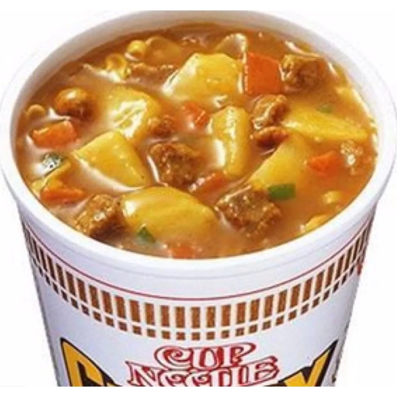 Nissin Japanese Cup Ramen Noodle Soup Curry Flavor(Pack of 6),