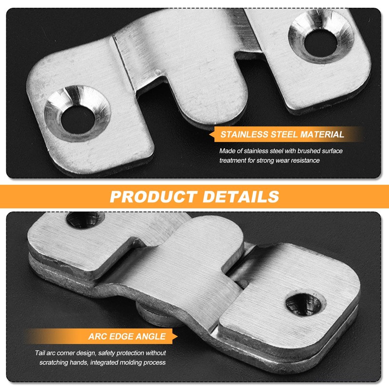 Picture Frame Hanger Bracket 12 Pieces Furniture Connectors Interlocking Flush-Mounted