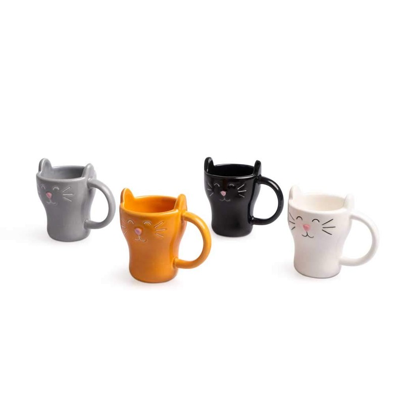 Balvi Meow! 4 x Cat Shaped Coffee Set - 90ml