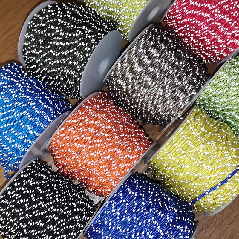 2mm Paracord Reflective Micro Cord Strong Bushcraft Lanyard Camping Hiking