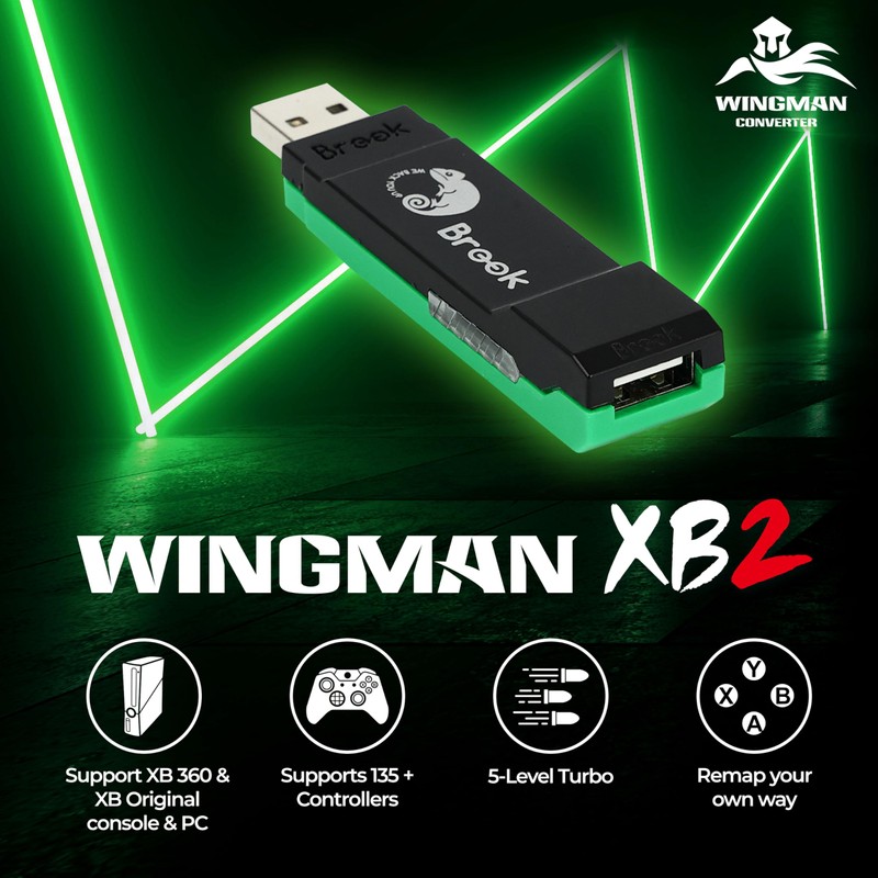Brook Wingman XB 2 Converter with Keychain - Wireless Controller