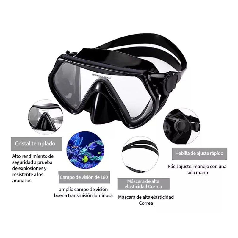 Generic Conjunto Profesional De Equipos De Natación De Snorkel L/xl