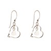 Silverly Women's 925 Sterling Silver Double Heart Dangle Earrings