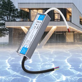 SUCIKORIO 12 V Power Supply LED Transformer 60 W Waterproof IP67 LED Transformer 230 V to 12 V 60 W 5 A Slim Constant Voltage LED Driver Power Supply 12 V Ultra Thin Low Voltage Transformer for LED