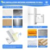 TKZTKZ No Drill Curtain Rod with Adhesive Bracket,Adjust 36-88",White,2Pack