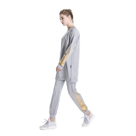 kaguster Women Muslim Tracksuits Modest Muslim Sportswear Set 2 Piece Sweatsuits Outfits for women