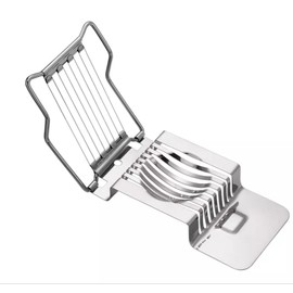 Boiled Egg Slicer, Stainless Steel Heavy Duty Egg Cutter for Slicing Eggs, Cheese, Strawberries, Mushroom and Bananas, Metal Egg Segment Slicer