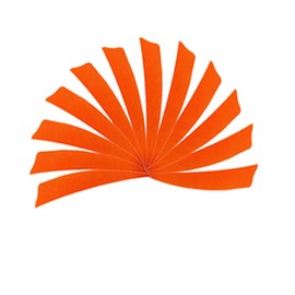 HNZMDY 50 Pcs 4 Inch 5 Inch Archery Arrow Fletching Turkey Feather Fletching Right Wing Left Wing Feather Real Arrow Vanes for Hunting Arrow Accessories DIY Archery (4 inch/right wing, Orange)