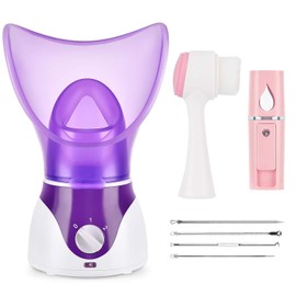 Vaporizador facial para cara Nano juego de rociador facial, vaporizador facial para limpieza profunda facial, mini vaporizador facial porttil para... 