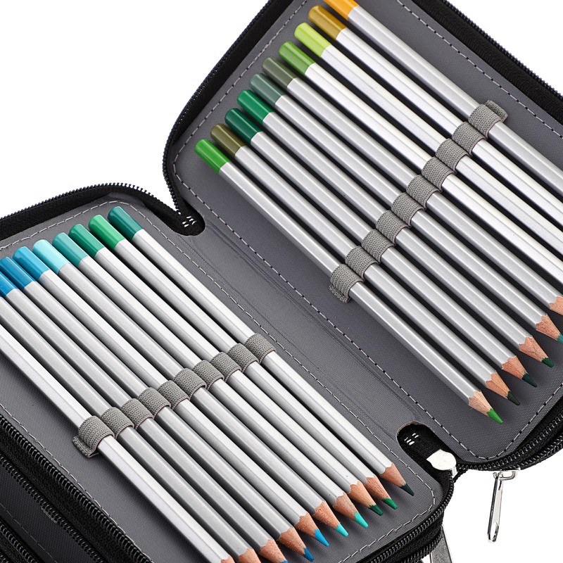 IGNPION Large Multi-Layer School Pencil Case for 72 Colored Pencils