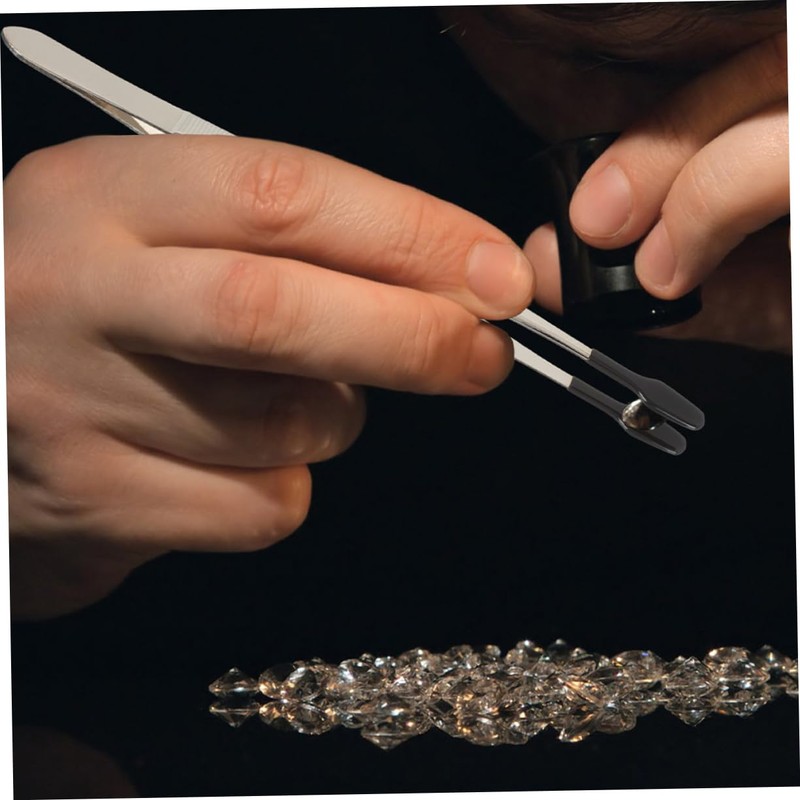 Baluue 5pcs Stainless Steel Tweezers for Stamp Collecting Handling and