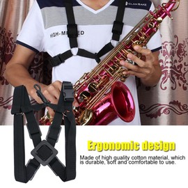 Alto Saxophone Shoulder Strap, Saxophone Strap, Universal Adjustable Saxophone Strap, Padded Carry Strap, Comfortable Sax Soft Urine with Kainea for Alto, Carrying Straps for Alto