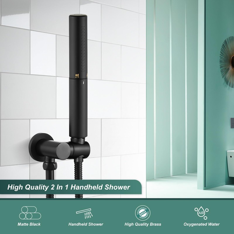 Heyalan Brass 2 in1 Function Handheld Spray Hand Shower High