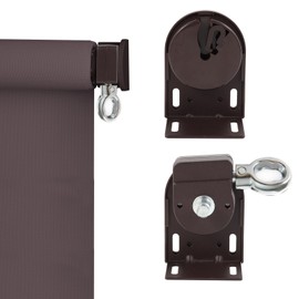 Sunshade Replacement Accessories, Metal Ring Installation Bracket, Universal for Coolaroo External Roller Blinds, Sunshade Curtains, Indoor and Outdoor Cordless Roller Blinds (Iron Bracket,Brown)