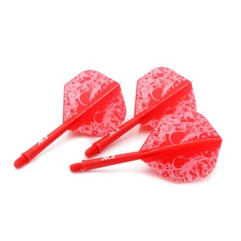 CUESOUL ROST Integrated Dartpfeile Schäfte Shafts and Darts Flights Standard Shape,Set of 3 pcs Schönheit Pattern(CSAK-52XMN)
