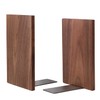 Muso Wood Handmade Walnut Book Ends, Non-Skid Bookends for Shelves,