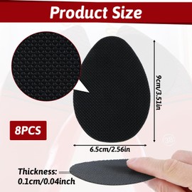 Giantree 8 Pcs Non-Slip Shoe Pads, Adhesive Shoe Sole Protectors for Bottom of Shoes, Premium Rubber Anti Slip Shoe Grips, High Heel Noise Reduction for Women Men (8)