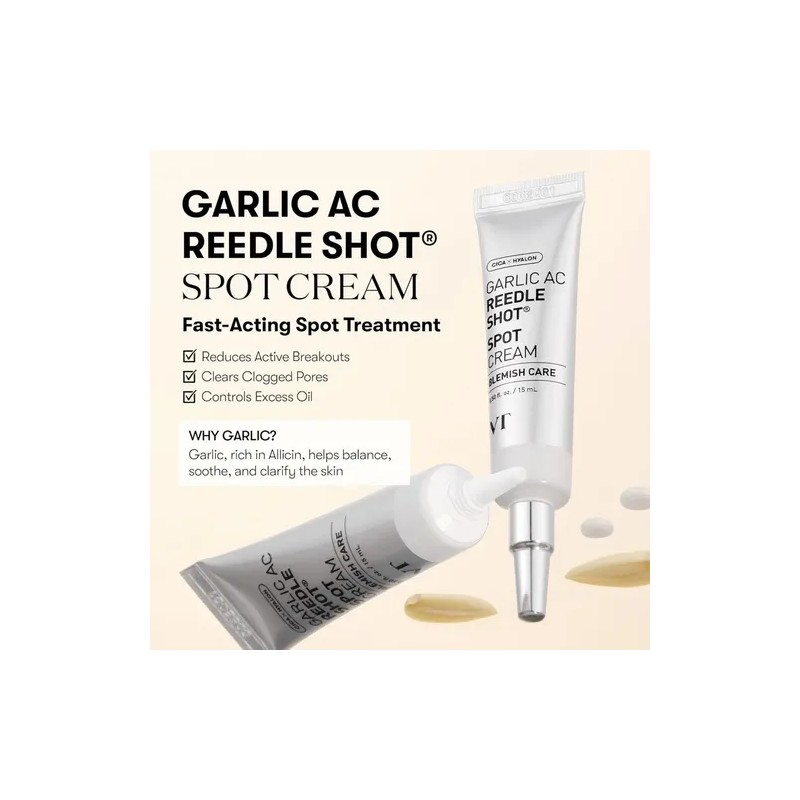 Vt Cosmetics Garlic Ac Reedle Shot Spot Cream 15 Ml
