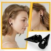 Bishilin 2PCS Acrylic Gauge Earrings, Plugs and Tunnels Set Black