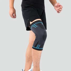 1 piece of compression knee support sleeve, elastic, breathable, anti slip knee protection