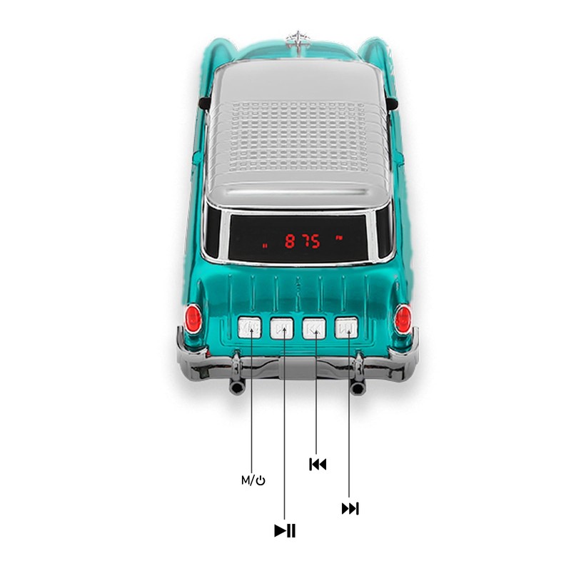 WS-1955 Retro Sedan Bluetooth Replica Speaker – Portable Wireless Car