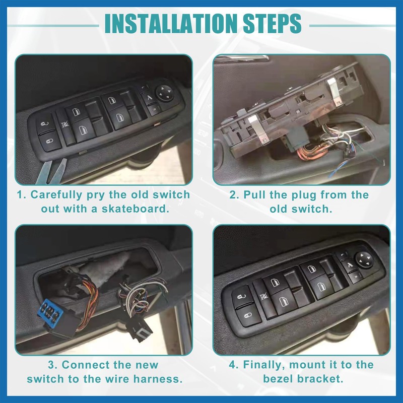 A ABSOPRO Power Window Switch No.FL3Z14529DA with Tool Window Control