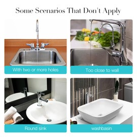 Diatomaceous Sink Faucet Absorbing Mat,Quick Drying Mat Sink Gadgets,Splash Guard Behind Faucet Drip Catcher,Diatomite Drying Stone for Bathroom Kitchen Bar (2set of 4pieces)