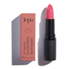 LEPO 3D Lipstick Lippenstift mit hoher Definition Nr. 107 Geranie, mit Reiswachs und Jojobaöl, intensive Farbe und feuchtigkeitsspendende Wirkung, perfekt für dreidimensionale Lippen