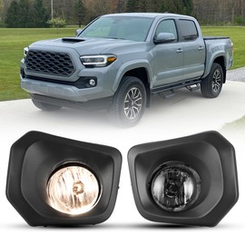 Winjet OEM Series for [2016 2017 2018 2019 2020 2021 2022 2023 Toyota Tacoma 2016-2022] Driving Fog Lights Assembly + Switch + Wiring Kit Smoke Lens