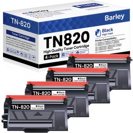 TN820 TN-820 Black Toner Cartridge Compatible TN820 Toner Replacement for Brother TN820 TN-820 HL-L6200DW MFC-L6800DW MFC-L5900DW MFC-L5850DW Toner (4 Pack).