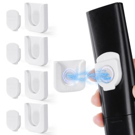OFFCUP Magnetic Holder, Remote Control Holder, Pack of 4 Remote Control Holes, Magnetic Wall Mount, Remote Control Holder, No Drilling Holes for Home, School and Office