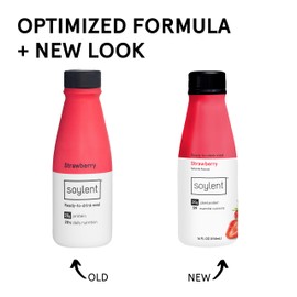 Soylent Strawberry Plant Protein Meal Replacement Shake, 14 oz (Pack of 12) - Packaging May Vary