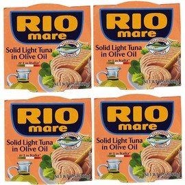Rio Mare Solid Light Tuna in Olive Oil (Pack of 4, 6-oz cans)