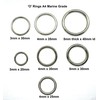 ‘O’ Rings welded polished Marine Grade A4 Stainless Steel 316.