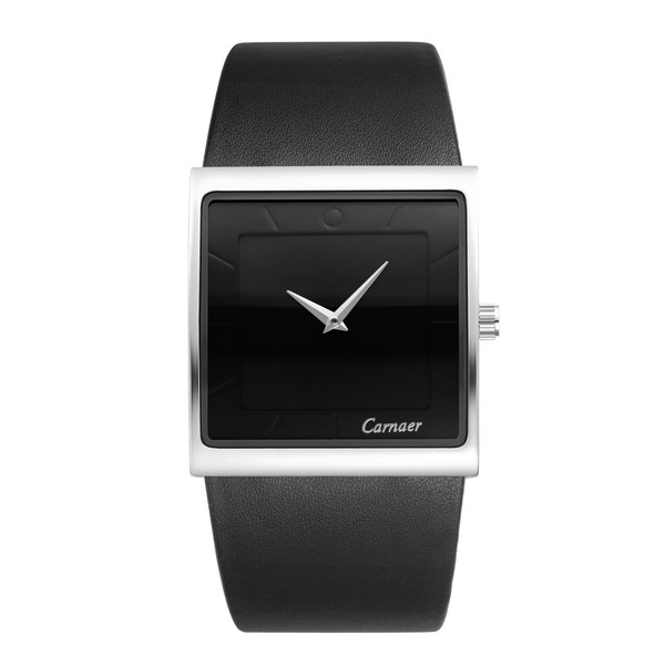 JewelryWe Herrenuhr Quadratische Uhr mit Lederarmband: 30m Wasserdicht Analog Quarz