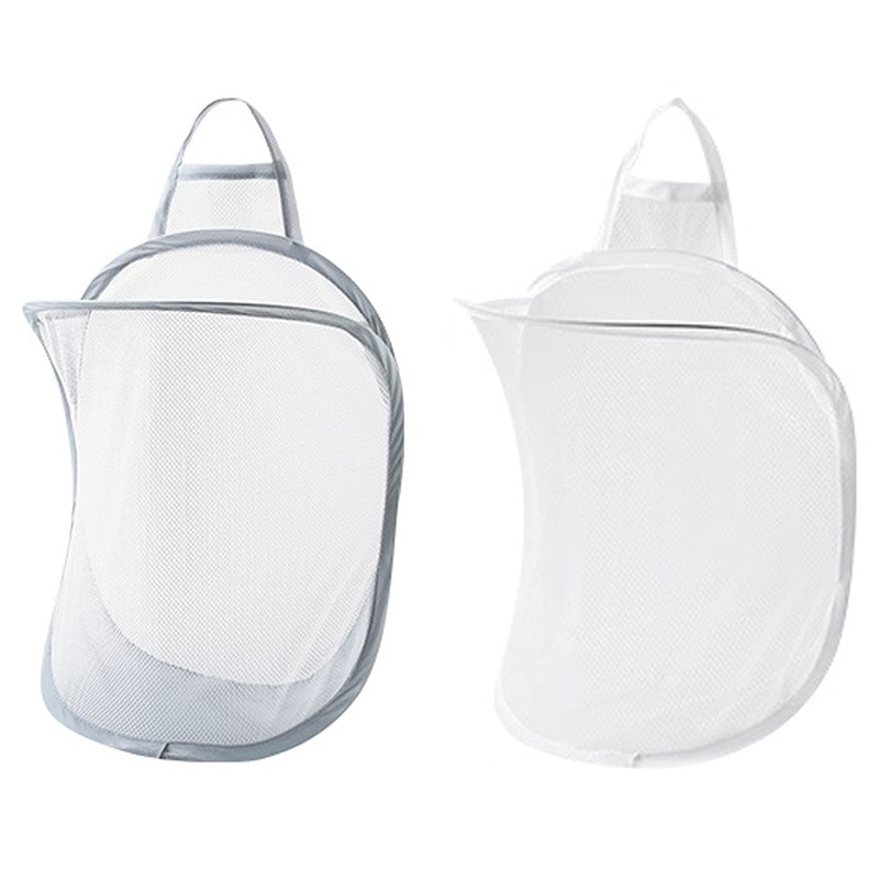 Pop-up Hanging Laundry Hamper Small Mesh Laundry Basket 2 Pack