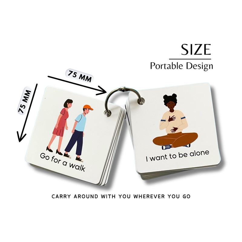 Plastic Communication Cards for Special Needs, Set of 60 Picture