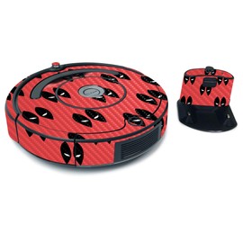 MightySkins Carbon Fiber Skin for iRobot Roomba 675 Max Coverage - Dead Eyes Pool | Protective, Durable Textured Carbon Fiber Finish | Easy to Apply, Remove, and Change Styles | Made in The USA