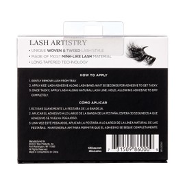 KISS Lash Couture Masterpiece Hand-Woven Faux Mink False Eyelashes, Style ‘Haute Couture’, 16mm, Easy to Apply, Reusable, Vegan, Cruelty Free, 1 Pair Strip Lashes