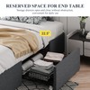 Allewie Queen Size Platform Bed Frame with 3 Storage Drawers,