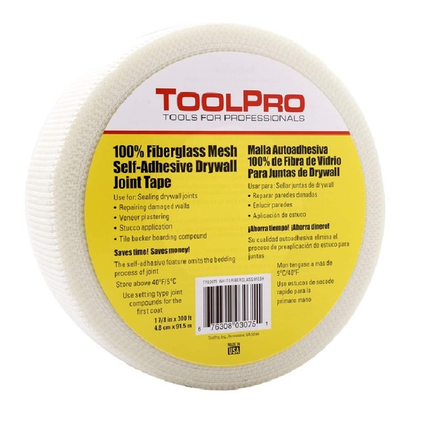 ToolPro Drywall Mesh Tape -White 300' Roll