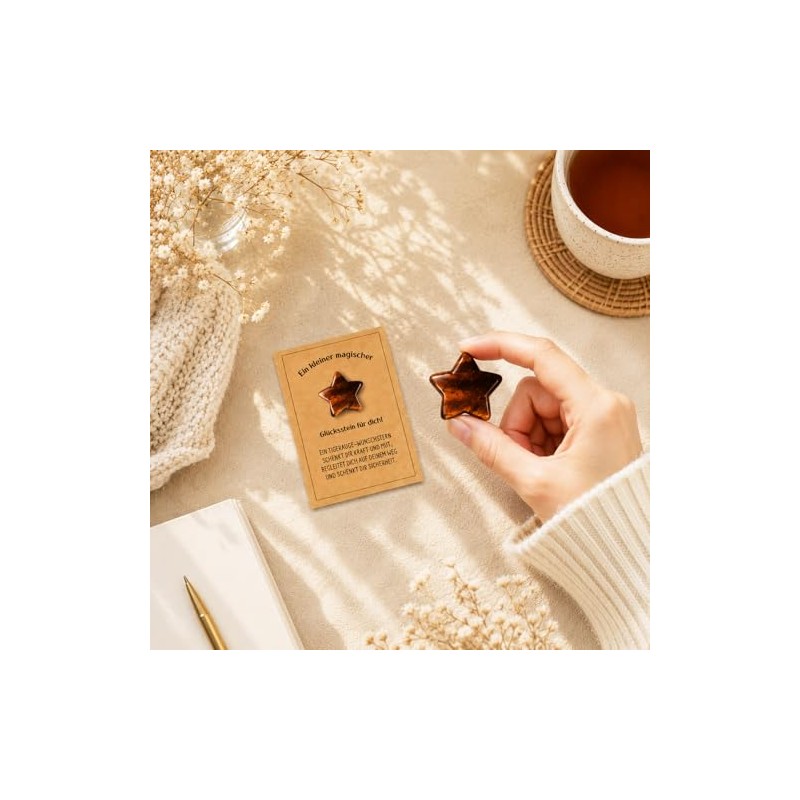Wishing Star Lucky Stones Set - Natural Tiger's Eye Gift