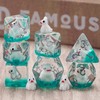 Resin Rabbit DND Dice Set, Polyhedral D&D Dice Animal Inclusion