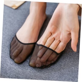 Minkissy 20 Pairs half socks metatarsal socks honeycomb foot pads heels for women heel socks for dry cracked feet women stockings metatarsal support stockings Lace net breathable