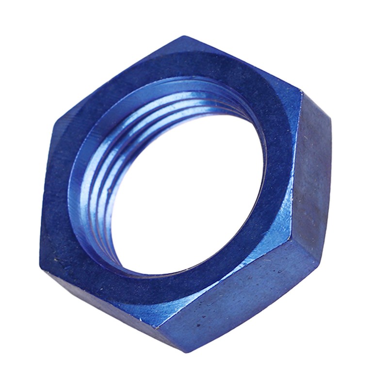5 Pcs AN8 Female Thread Hex Locking Nut Metal Alloy