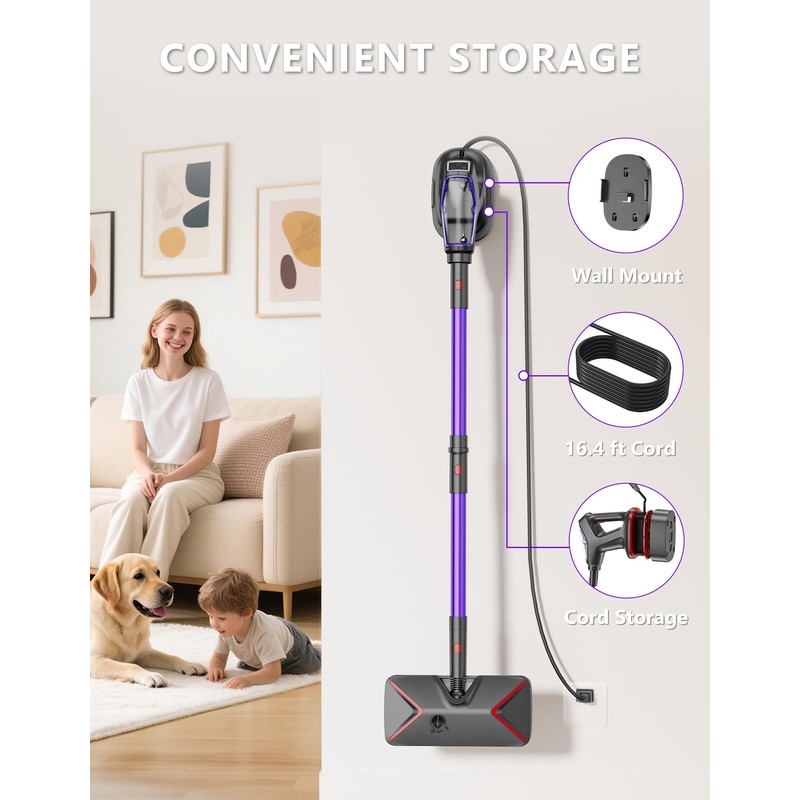 WVSAW Heavy Duty Steam Mop Cleaner for Hardwood, Tile, Laminate,