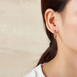 Philip Jones Rose Gold Plated 20mm Twisted Hoop Earrings