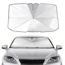 Sun Protection Car Windscreen with Certified UV Protection, Universal Protection Against Sunlight and Heat for Windscreens, Quick Folding and Unfolding