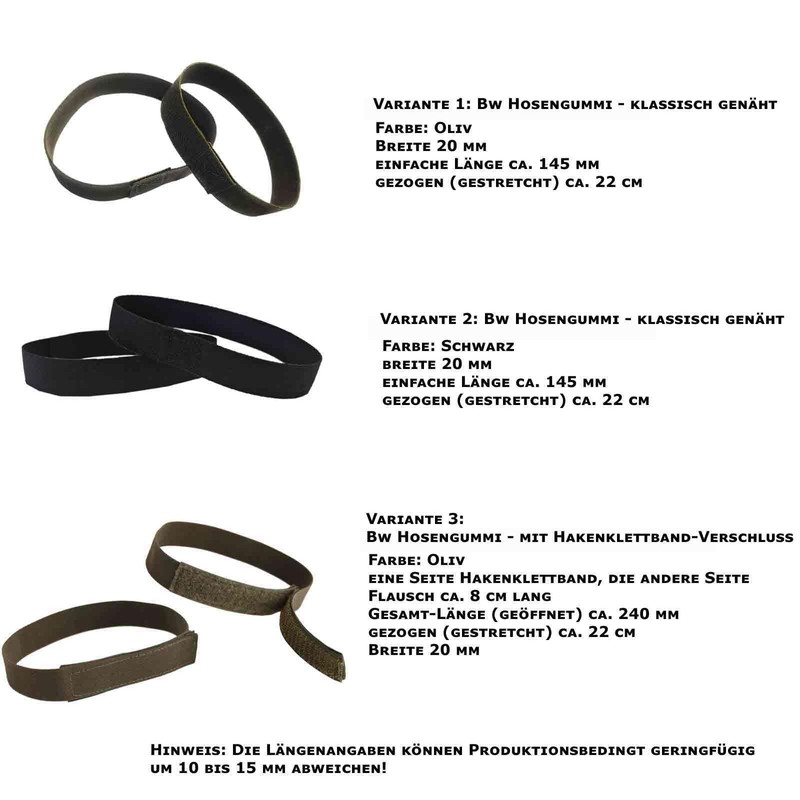 baum-m gmbh German Armed Forces Trouser Rubbers 1 Pair Leg